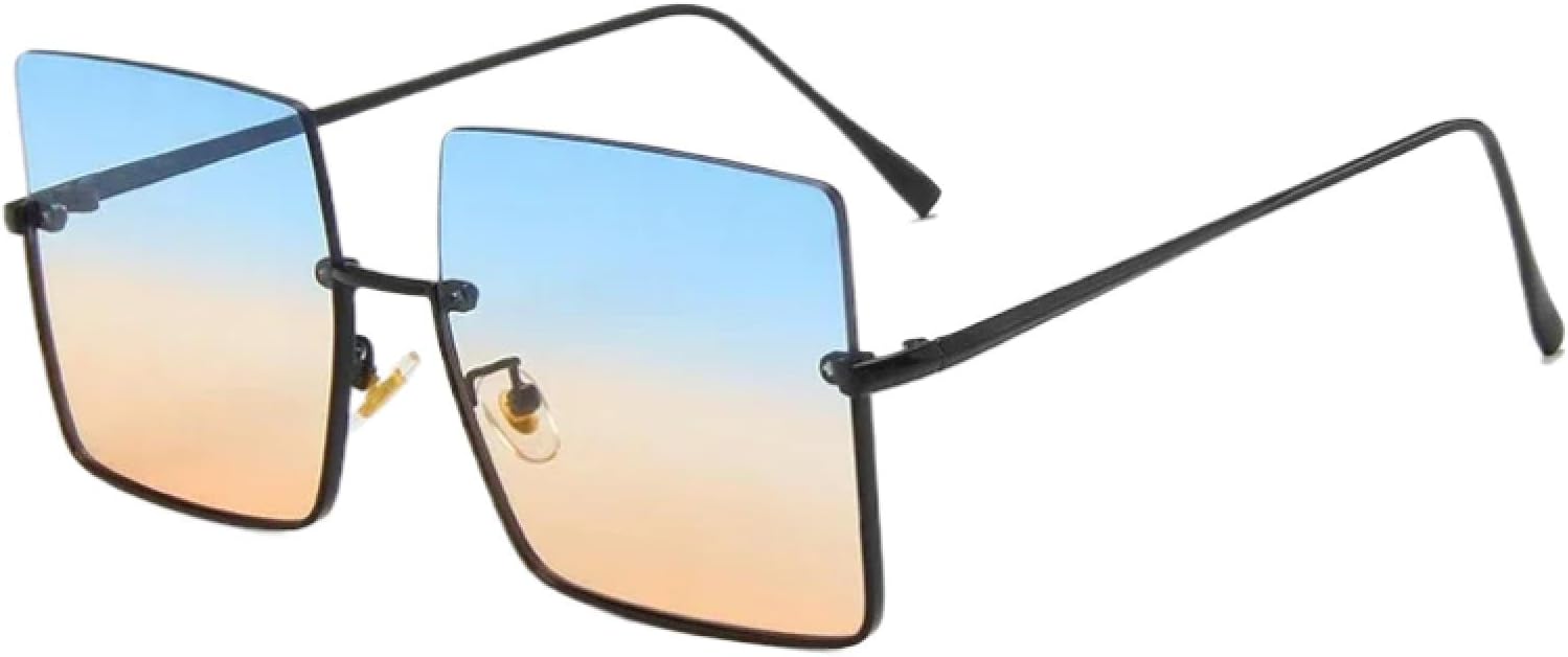 

Солнцезащитные очки с защитой от УФ-излучения UV400 | Крупная металлическая оправа | Для женщин и мужчин | Для занятий спортом на открытом воздухе и вождения DSVIGF, Blue Tea