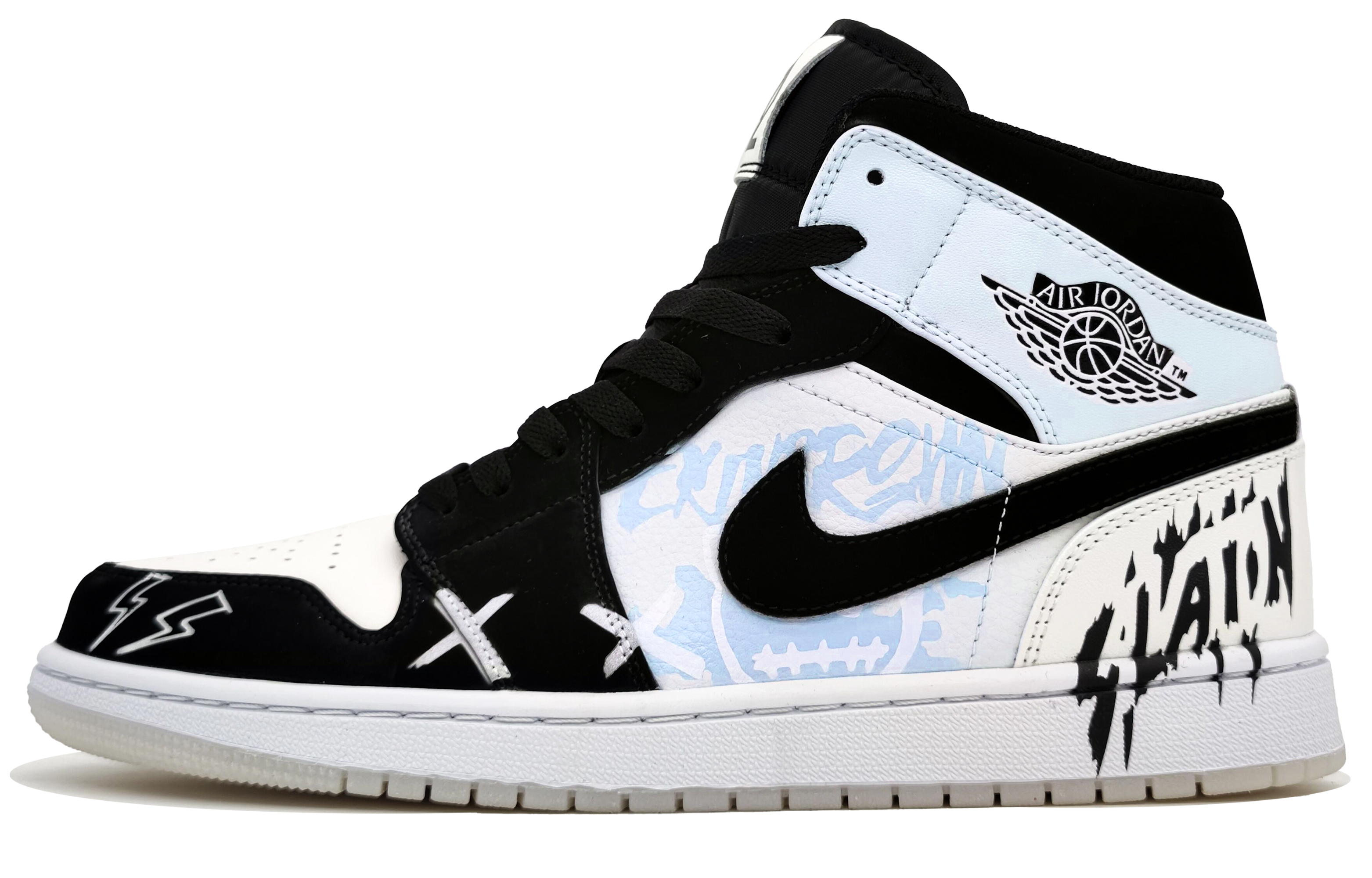 

Jordan Баскетбольные кроссовки Air 1 Vintage, мужские, средней высоты, светло-голубые/белые