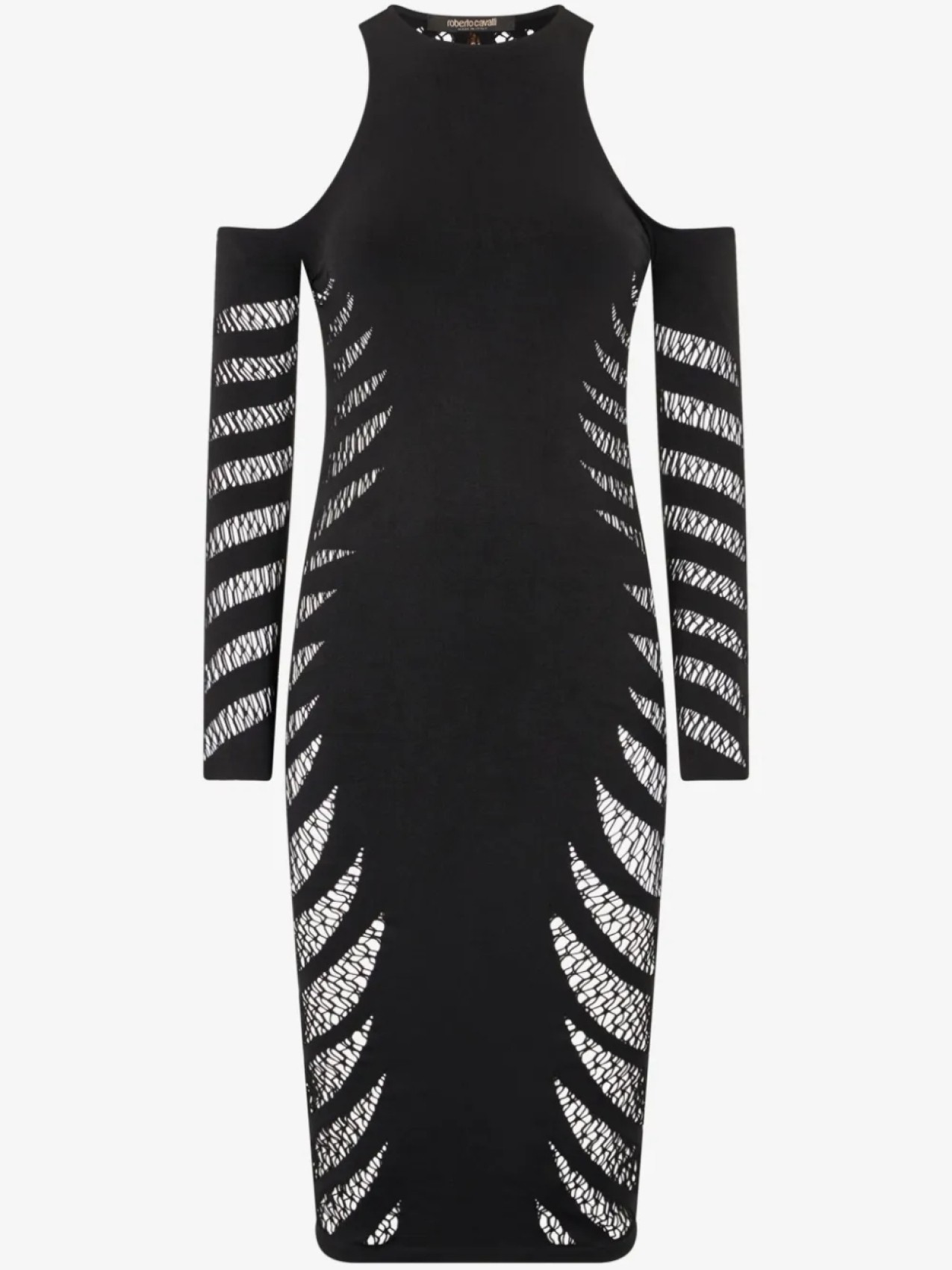 

Платье с рваным эффектом Roberto Cavalli, черный