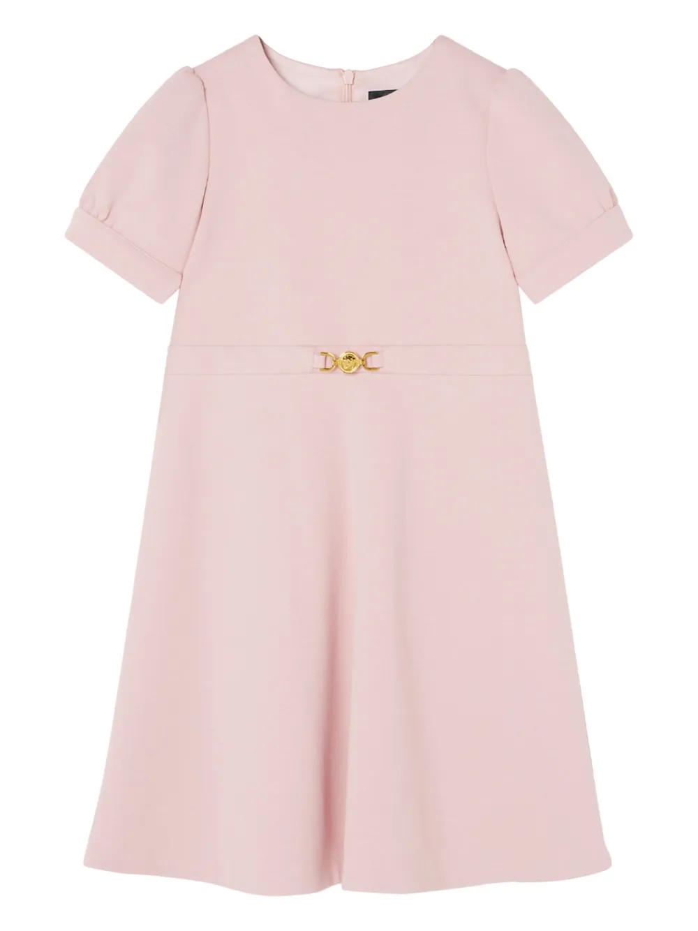 

Платье с поясом и аппликацией Medusa Versace Kids, розовый