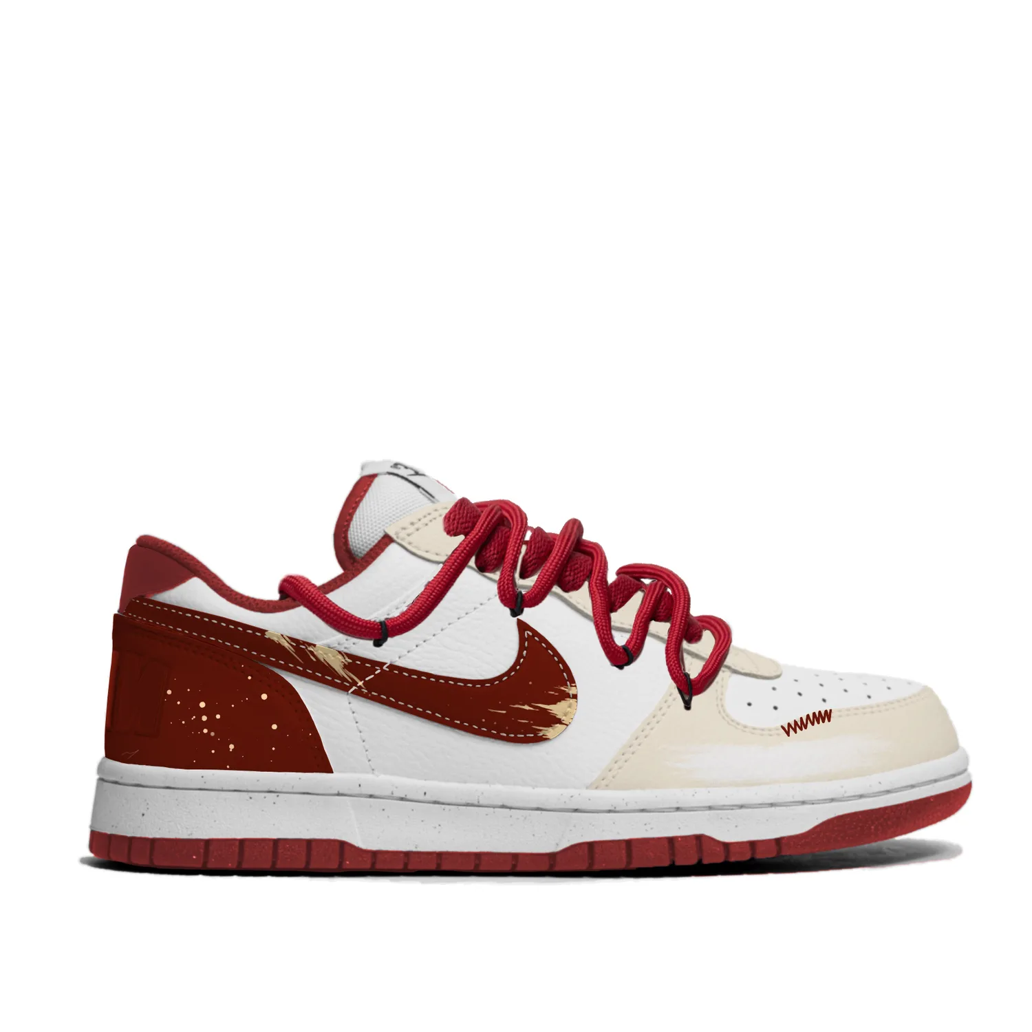 Кроссовки Big Chi Yun 2026 Shopping Bag Low Top для скейтбординга Nike, темно-красный — фото 4