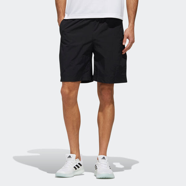 Шорты m mh 3s wv sho woven solid color loose sports shorts black Adidas, черный — фото 3