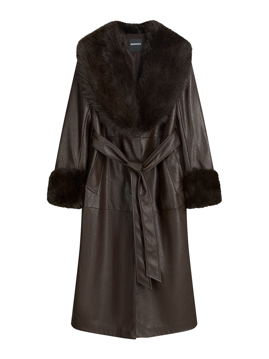 

Демисезонное пальто Bershka, Brown