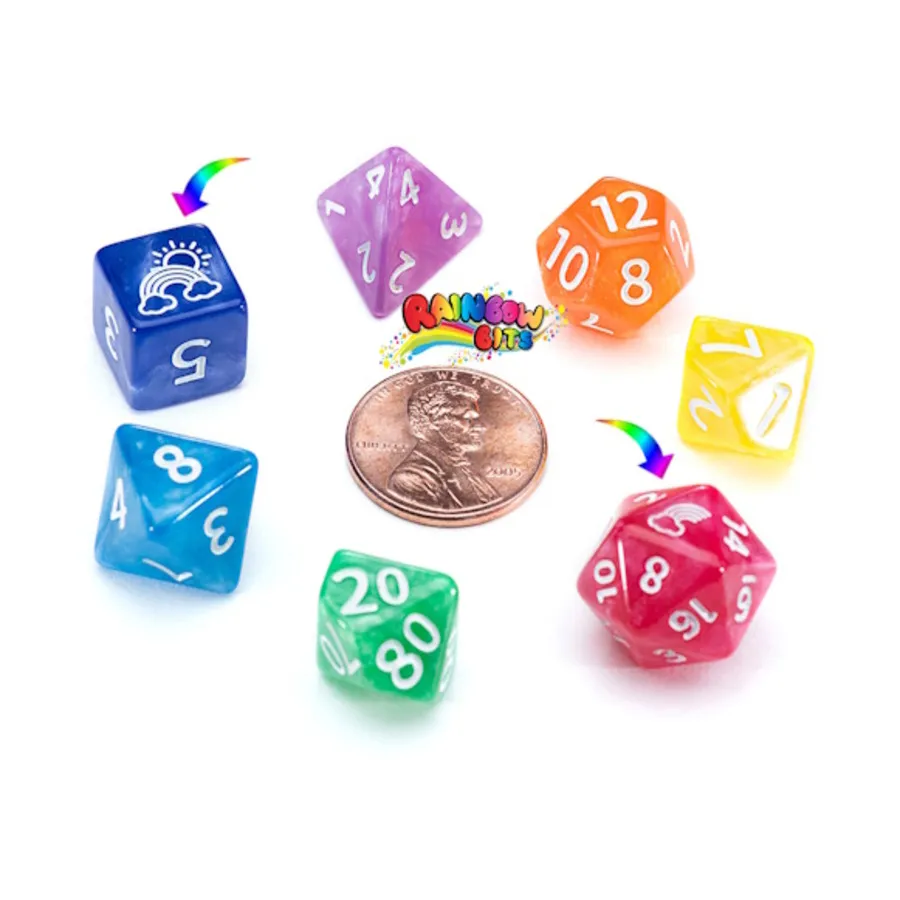 

Могучие крошечные кубики — радужные биты (7), Miscellaneous Dice & Accessories (Gate Keeper Games)