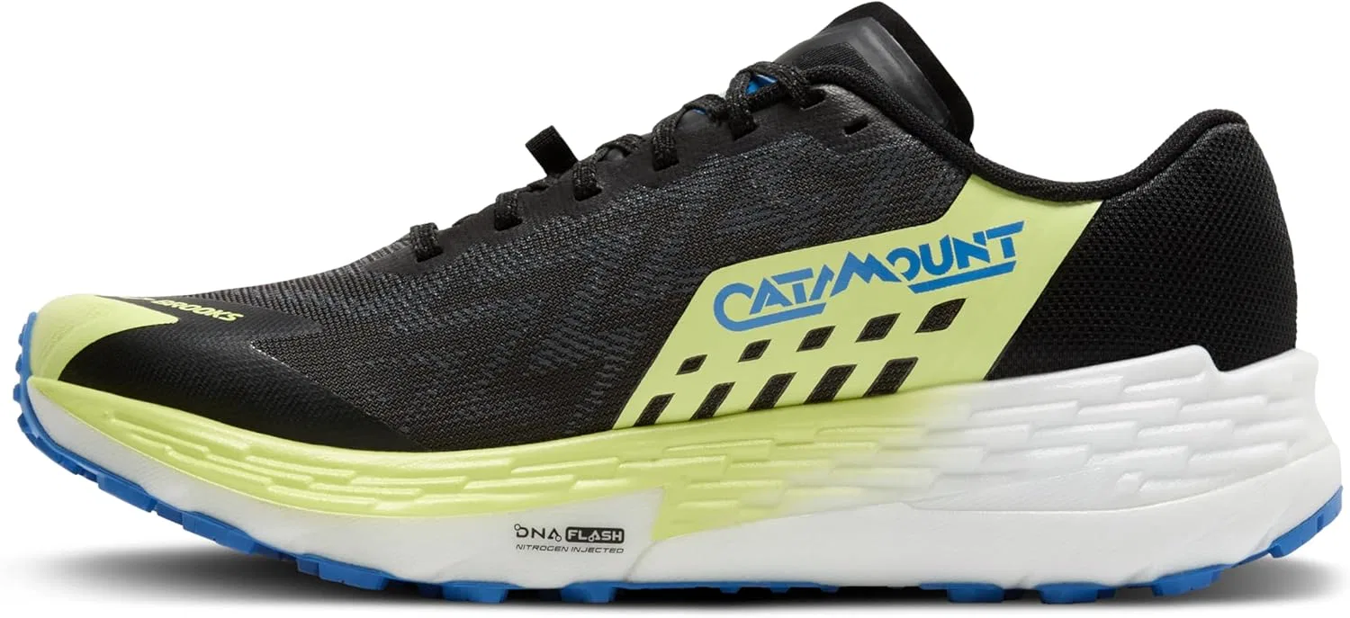 Мужские кроссовки Brooks Catamount 4, Black Lime Blue — фото 3