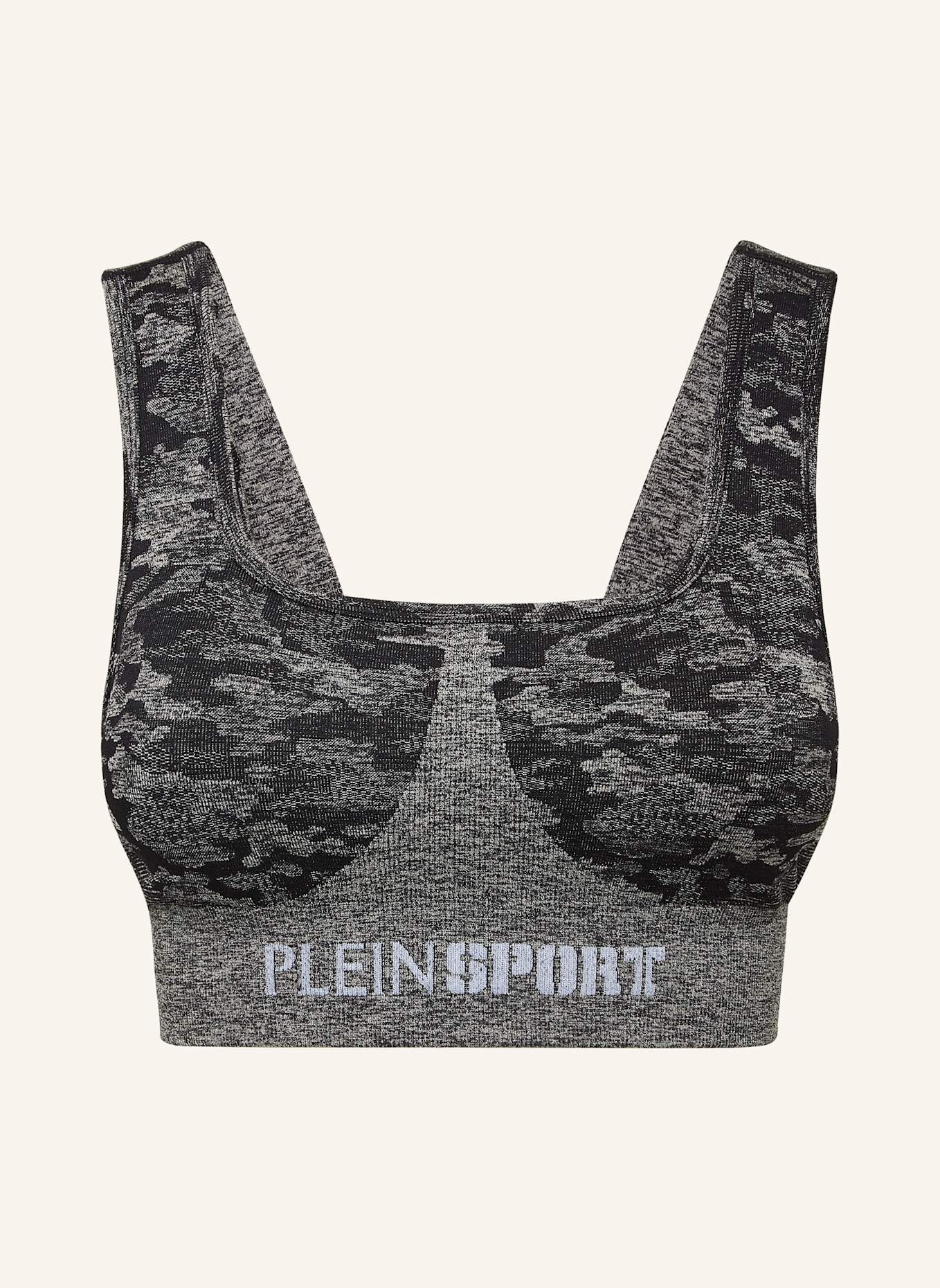 

Спортивный бюстгальтер логотип Plein Sport, черный