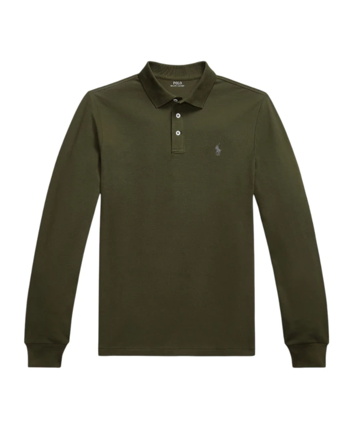 

Поло-Рубашка приталенного кроя из эластичной сетки Ralph Lauren, зеленый