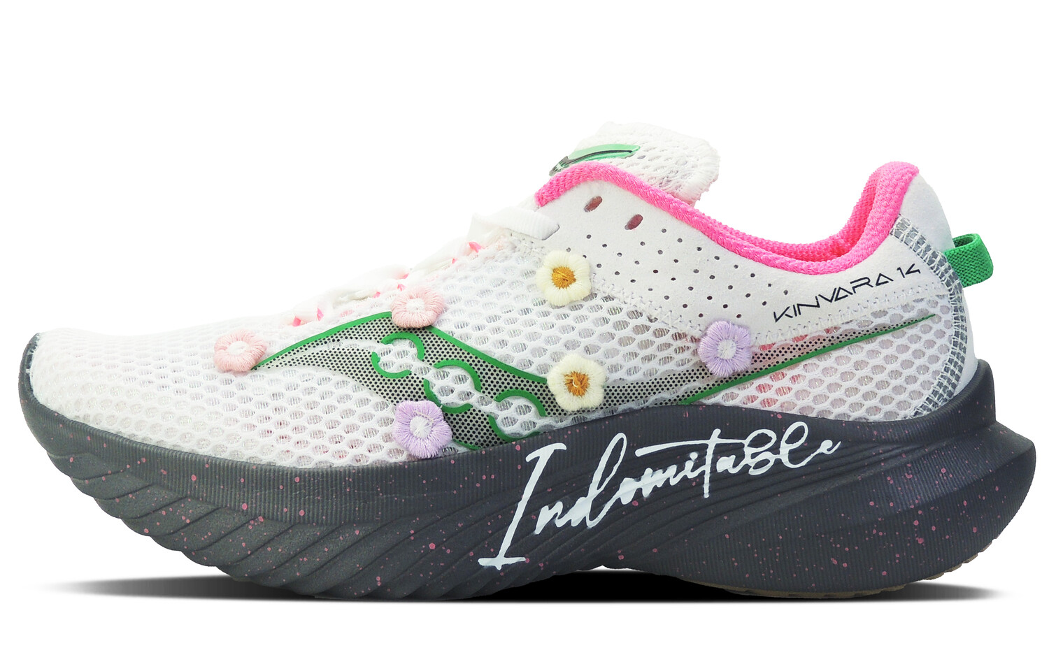 

Кроссовки женские Kinvara 14 с низким верхом, белый/розово-зеленый Saucony