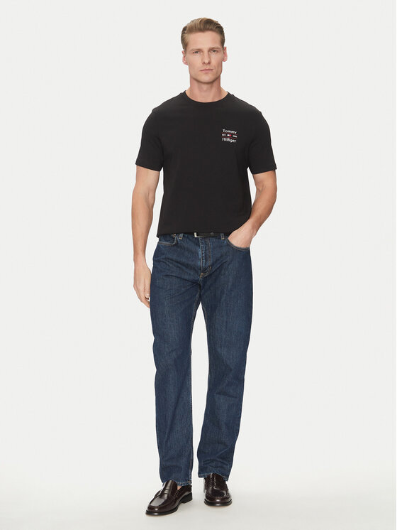 Футболка обычного кроя Stack MW0MW38622 Tommy Hilfiger, черный — фото 2