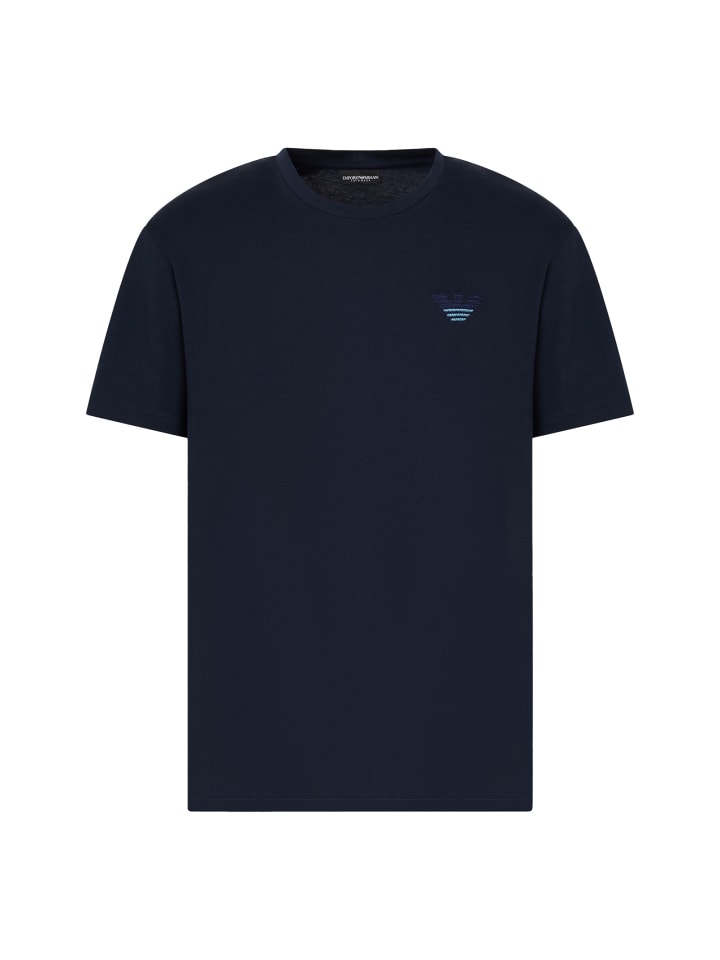 

Пляжная футболка темно-синего цвета Emporio Armani, Синий, Пляжная футболка темно-синего цвета Emporio Armani