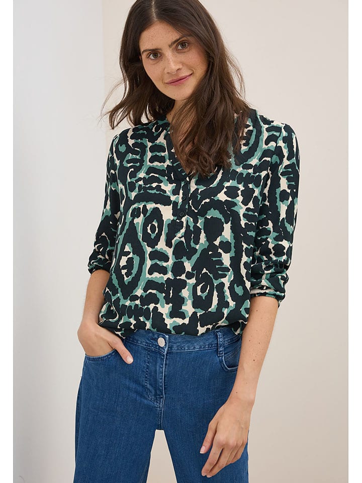 

Блузка темно-зеленого/кремового цвета Cecil