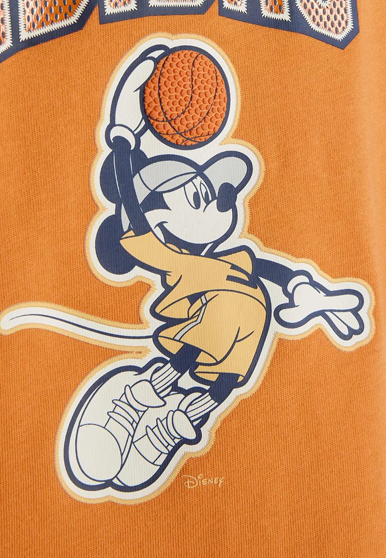 Детский комплект футболка и шорты, с Микки Маусом, Disney x ADIDAS, белый/оранжевый — фото 4