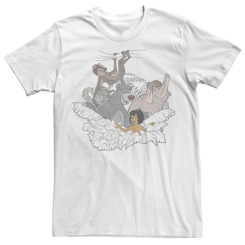 

Мужская футболка Disney's The Jungle Book Group Shot Licensed Character, белый
