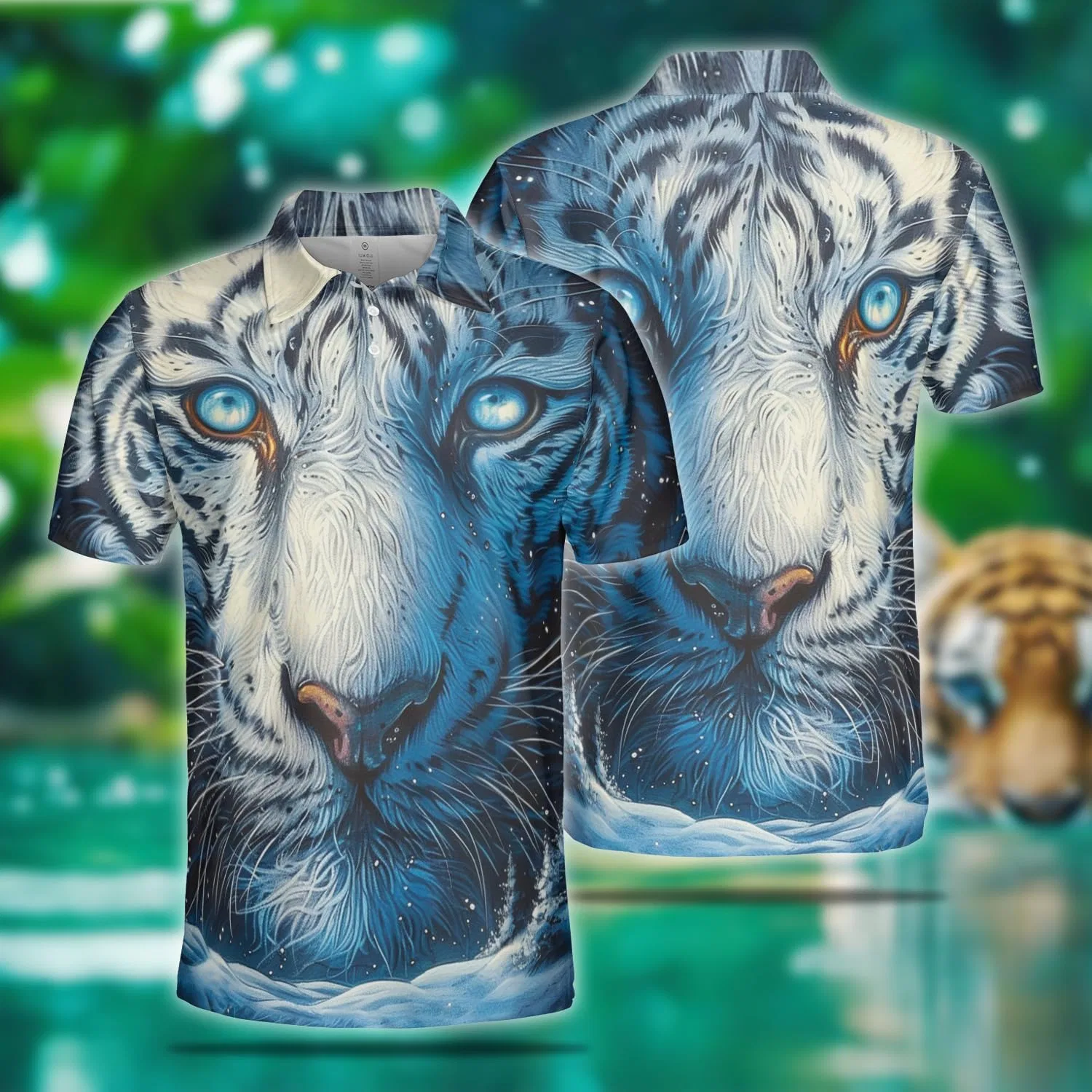 Поло мужское с тигром, Tiger, короткий рукав, Regular Fit, цвет Tiger_17 — фото 2