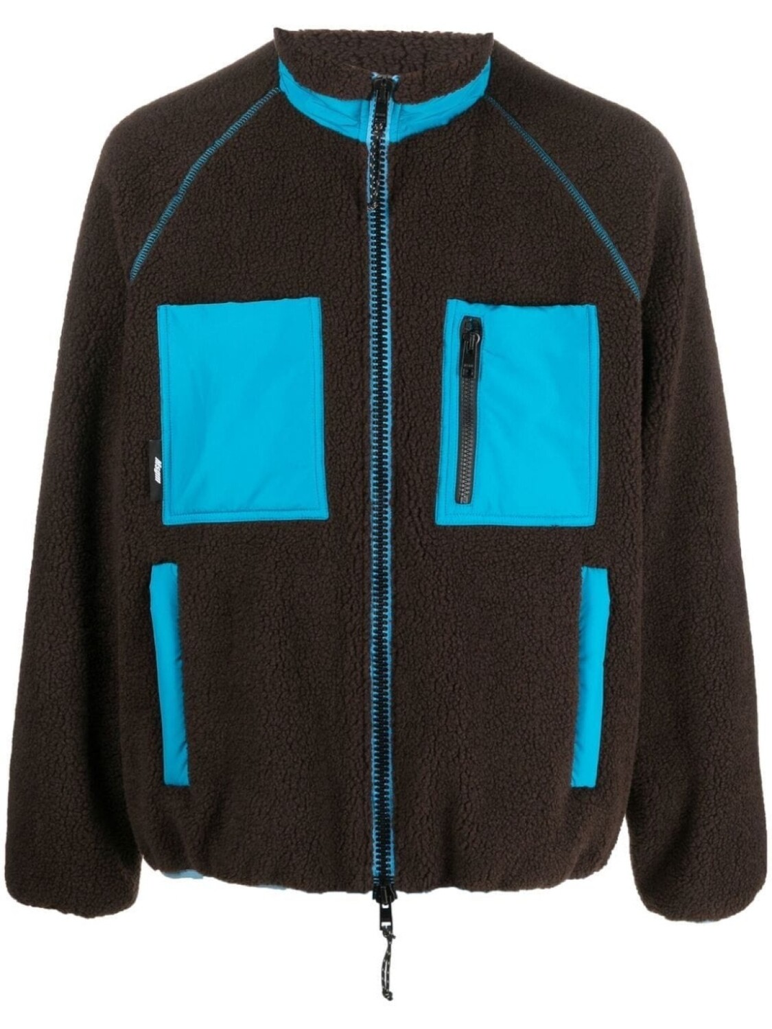 

MSGM флисовая куртка с нашивкой-логотипом, коричневый