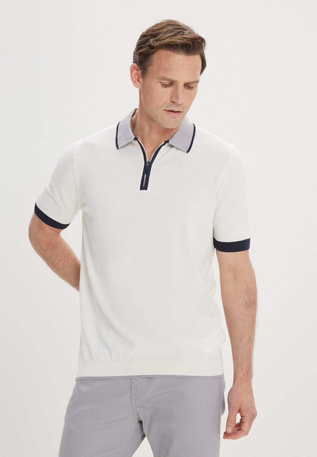 

Рубашка-поло Standard Fit Collar AC&CO / ALTINYILDIZ CLASSICS, кремовый