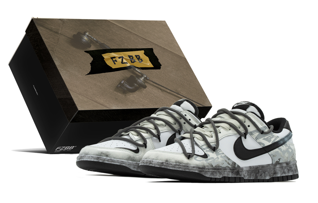 

Nike Мужские кроссовки для скейтбординга Dunk DKL Abrasion Resistant Low Top черный белый