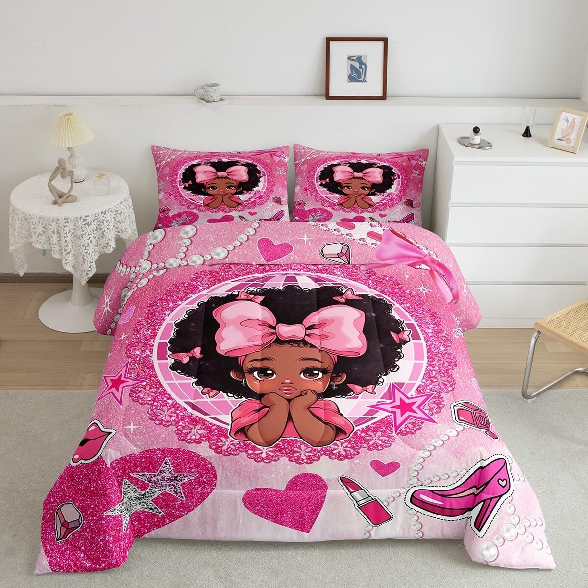 

Комплект одеяла Manfei Black Princess Girly, Black Girl 01