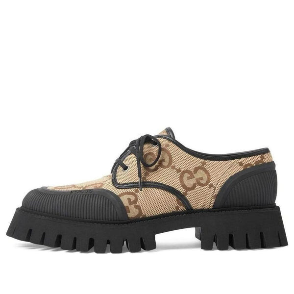 Кроссовки maxi gg lace-up shoes 'beige black' Gucci, черный