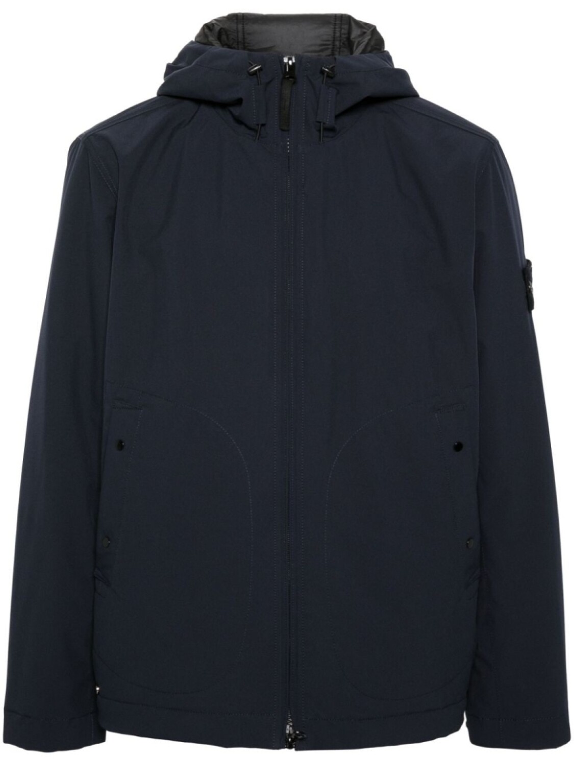 

Stone Island куртка с капюшоном и значком компаса, синий