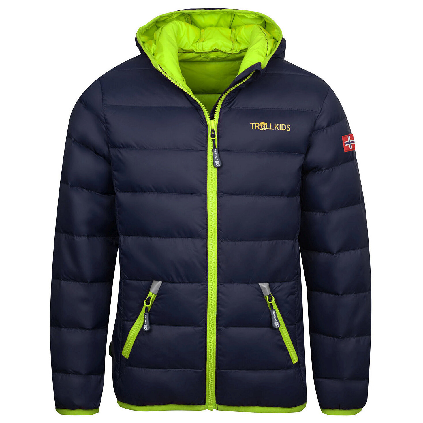

Пуховик Trollkids Kid's Dovrefjell, цвет Navy/Lemon