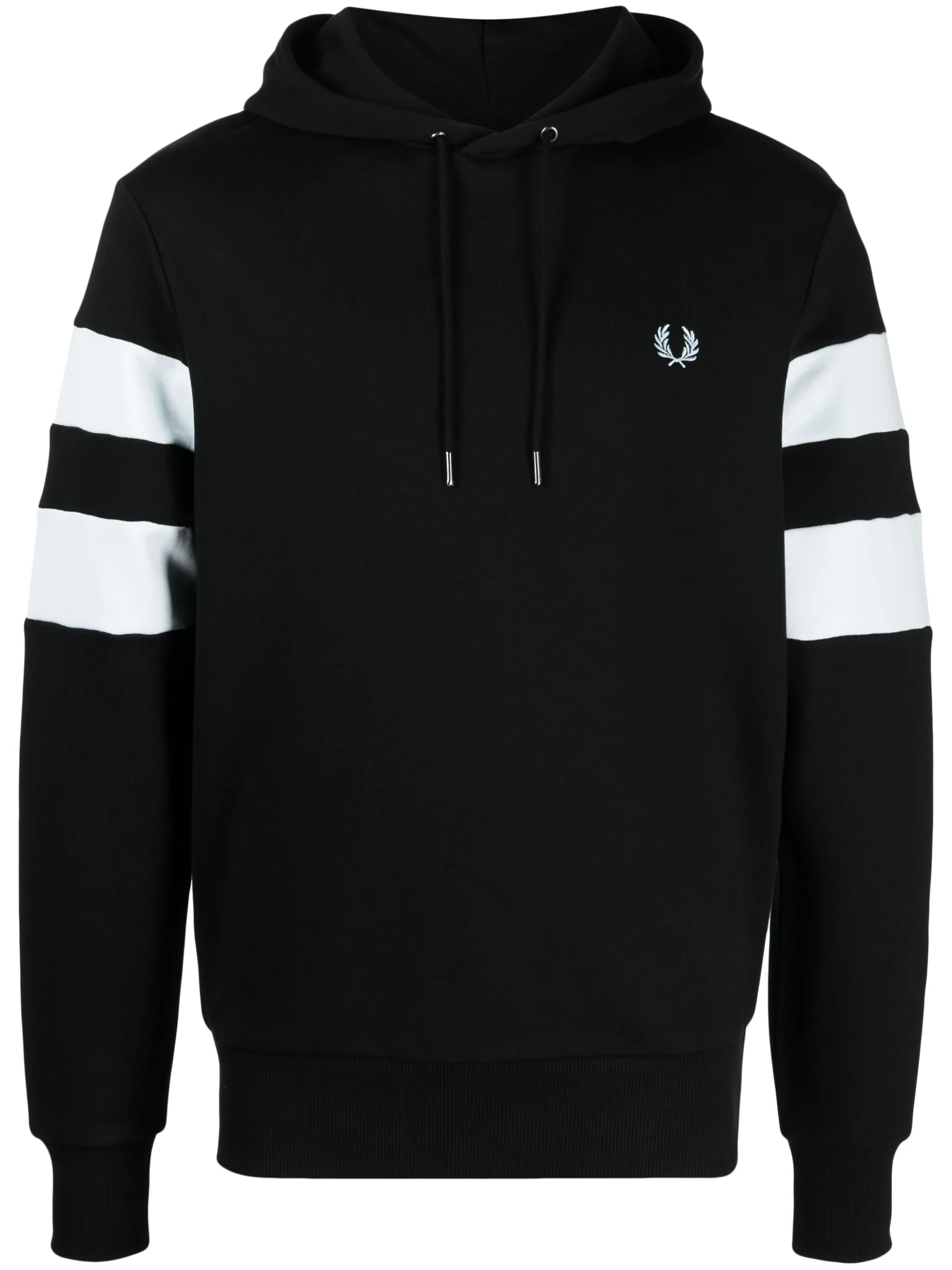 

Худи с полосками на рукавах Fred Perry, черный