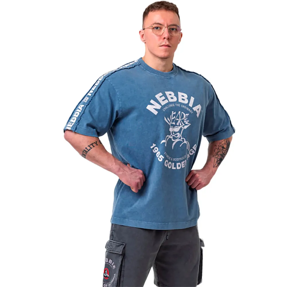 

Футболка Nebbia Washed oversized golden age 790, синий