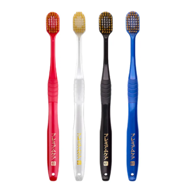 Средняя зубная щетка для взрослых с 48 щетинками EBISU, 2 pieces of medium-bristle brushes, random color — фото 2