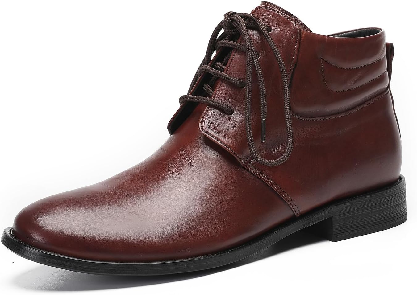 

Мужские повседневные ботинки Santimon Oxford - кожаные челси на щиколотку в западном стиле для вечеринок, дискотек и свадеб, красный