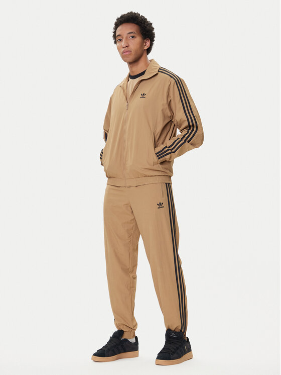 Джоггеры regular fit adicolor Woven Firebird JY1339 Adidas, бежевый — фото 2
