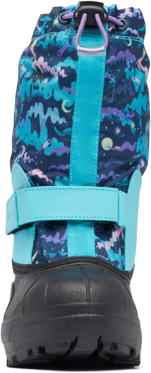 Columbia Unisex-Child Powderbug Forty Print зимние ботинки, Geyser/Paisley Purple — фото 3