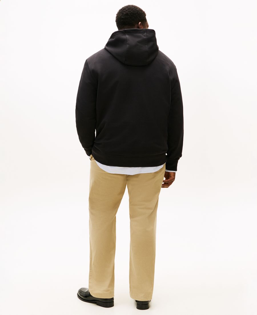 Мужская толстовка с капюшоном больших размеров Tommy Hilfiger, Black — фото 4