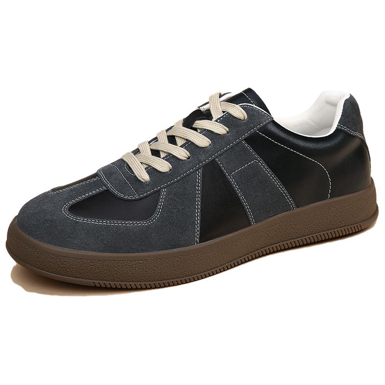 

Ignition Скользоустойчивые износостойкие легкие низкие скейтерские кеды мужские черные (в этой модели кожаные кеды на размер меньше спортивной обуви)