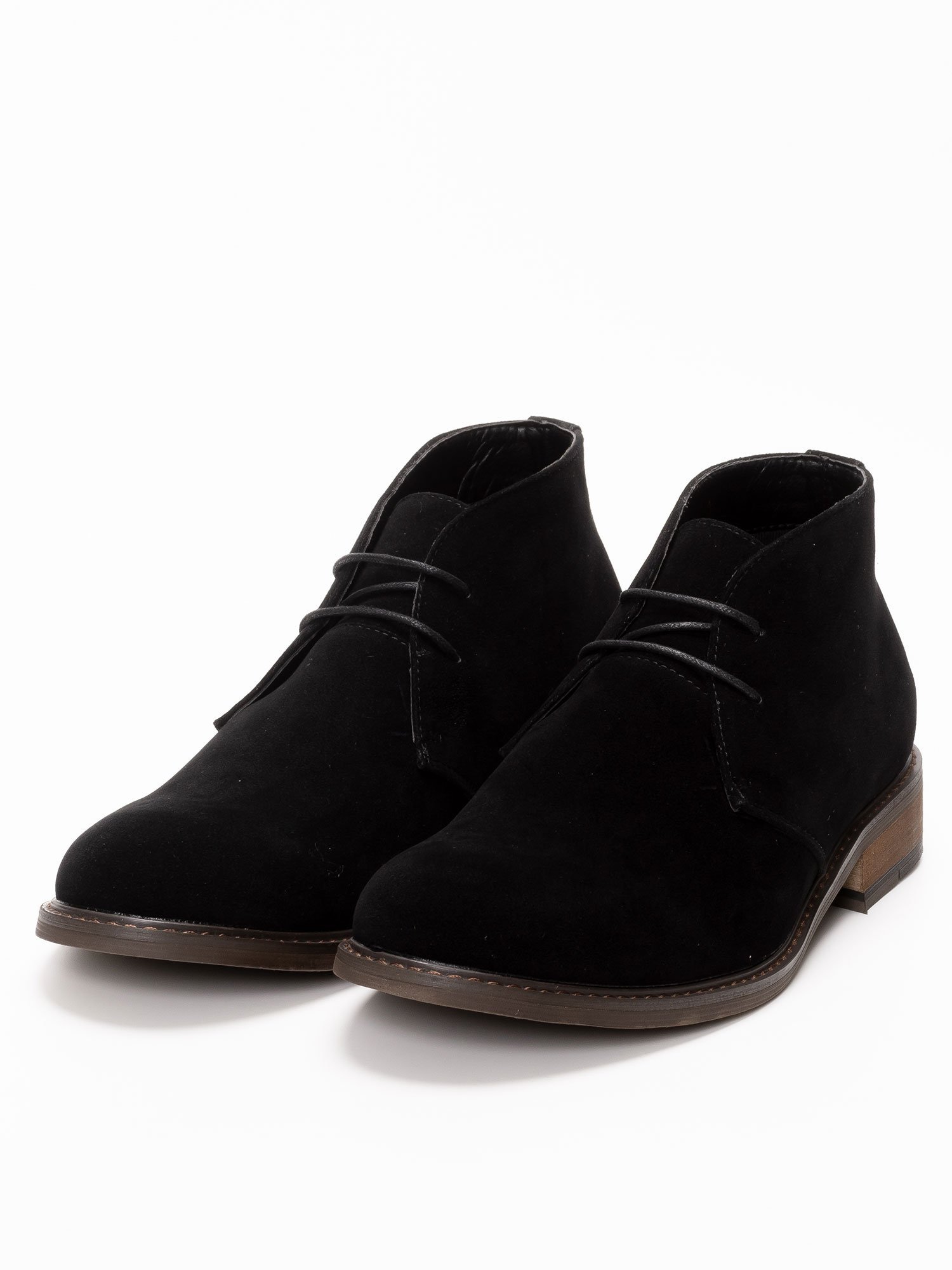 Ботинки-чукка SVEC с гладким носком, Black suede — фото 2
