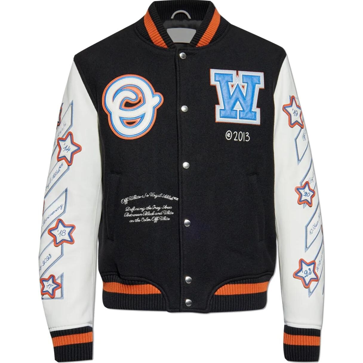 

Лоскутная куртка-бомбер Off-White, кремовый