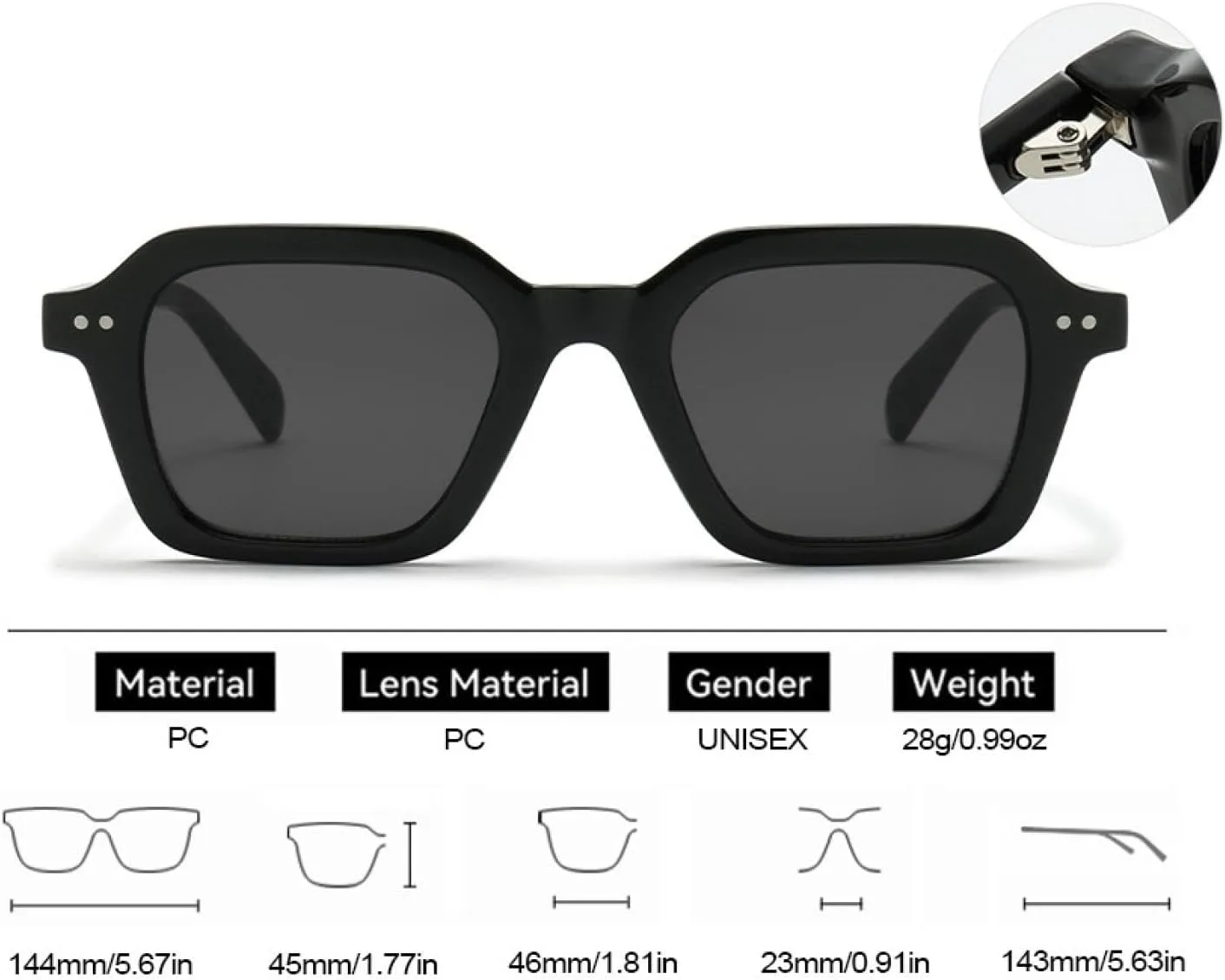 

Солнцезащитные очки с защитой UV400 | Градиентные линзы с цветными заклепками | Для женщин и мужчин, для занятий спортом на открытом воздухе и вождения DSVIGF, Brown