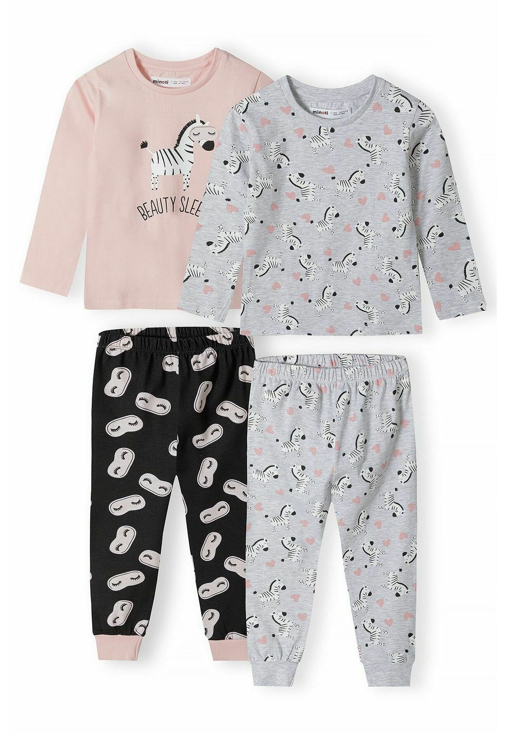 

Пижамы 2 Pack Set MINOTI, цвет grey white pink black