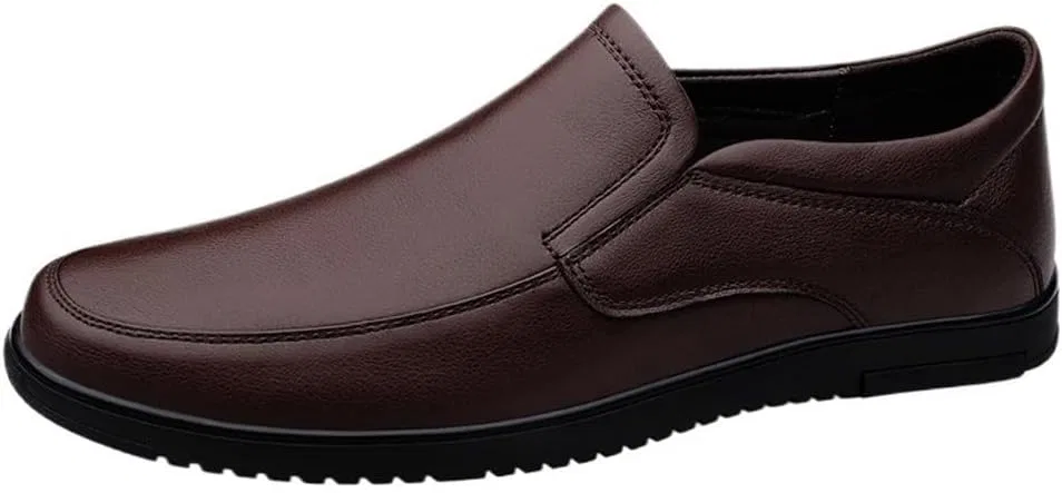 Мокасины кожаные PU Loafers Brown UOPYNE