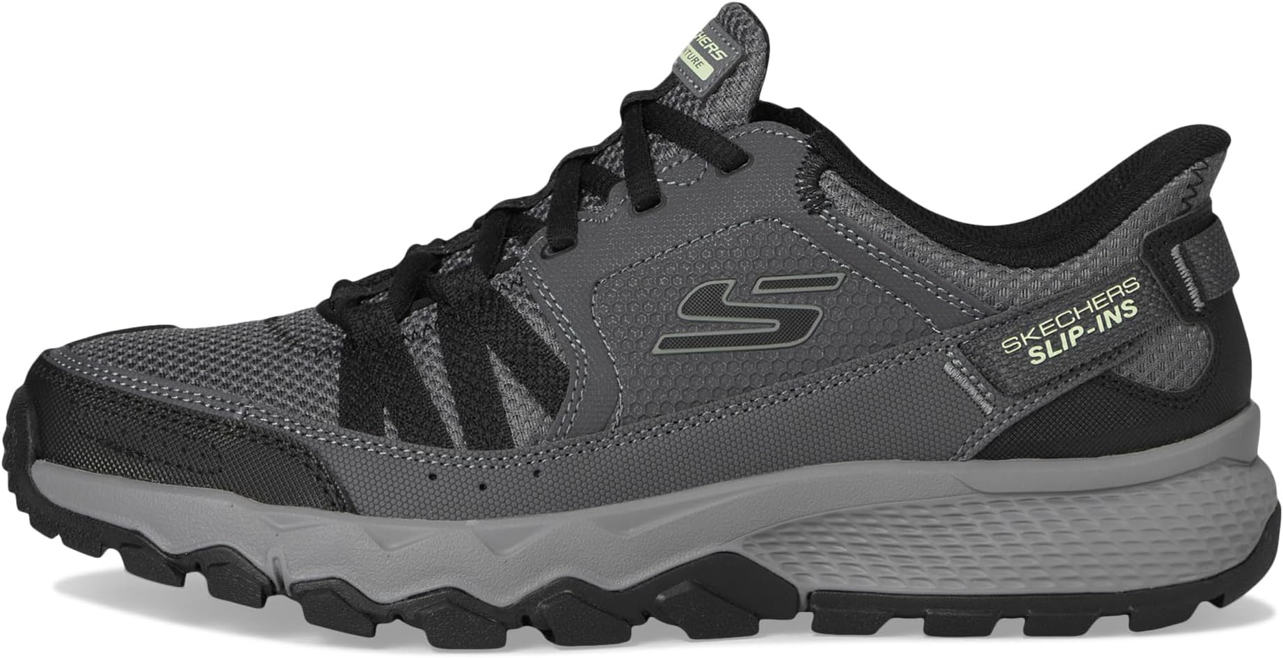 Кроссовки SKECHERS Dynamite AT Escapar Hands Free Slip-in, Charcoal/Black — фото 4