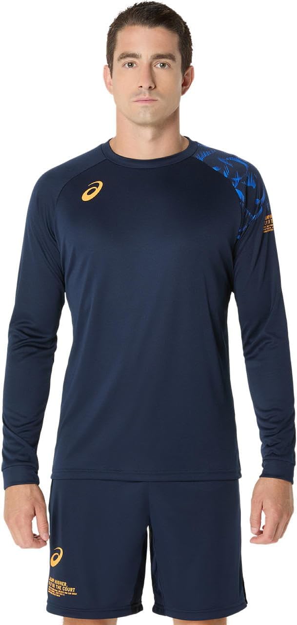 

Волейбольная футболка с длинным рукавом ASICS Topline Family, 2053A209, унисекс, для взрослых, темно-синий