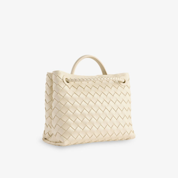 Сумка Bottega Veneta Andiamo маленькая кожаная с ручкой, синий — фото 4