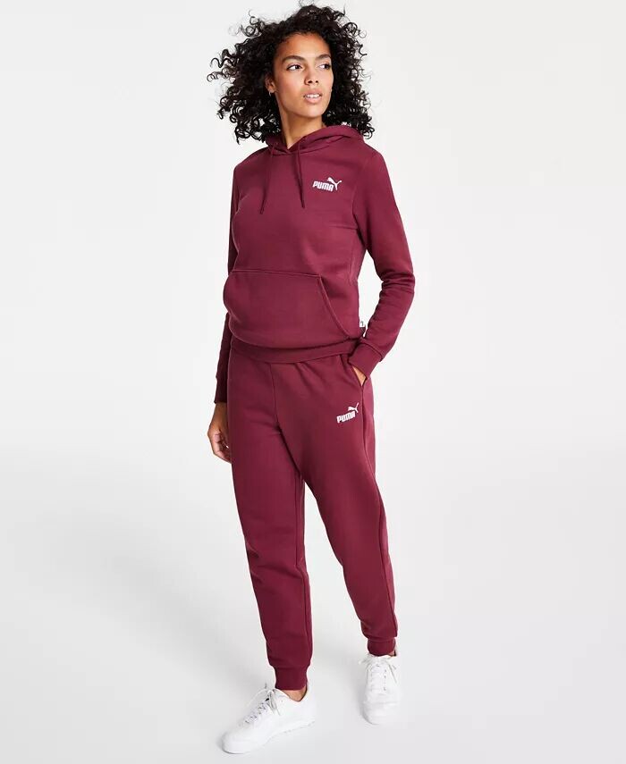 

Женская флисовая толстовка с капюшоном и спортивные брюки Puma с вышивкой Puma North America, коричневый