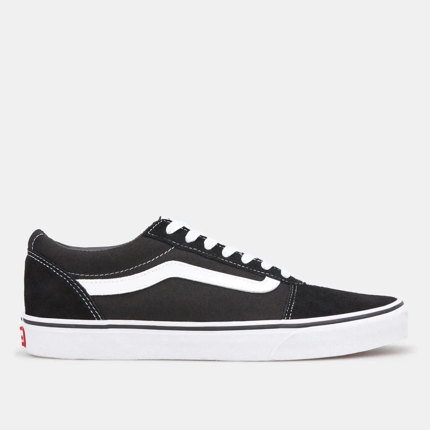 Мужские кроссовки Vans Ward VN0A36EMC4R, черные с белыми шнурками, для скейтбординга, NIN1137 — фото 2