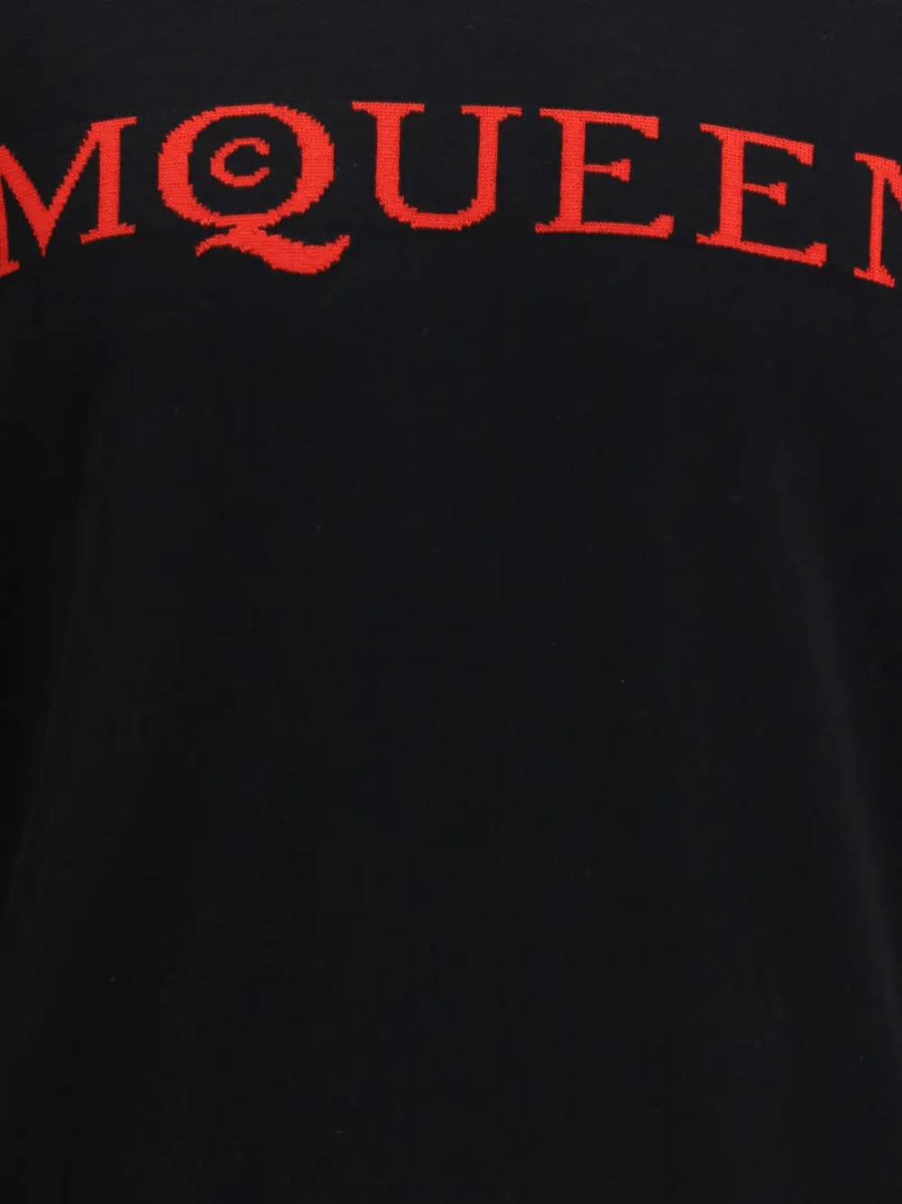 Свитер с логотипом и круглым вырезом Alexander Mcqueen, черный — фото 4
