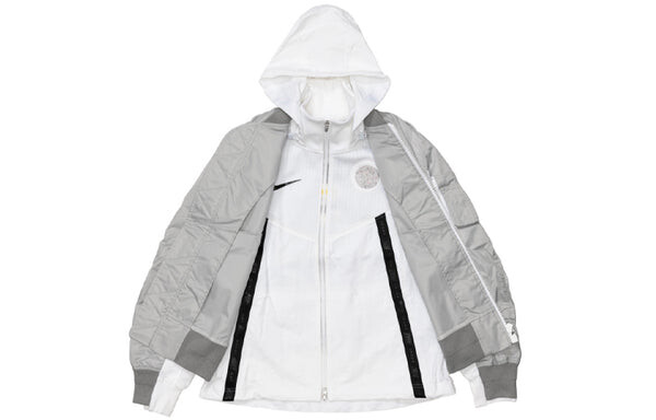 Куртка x sacai double layer contrasting colors sports hooded jacket 'grey' Nike, мультиколор — фото 4