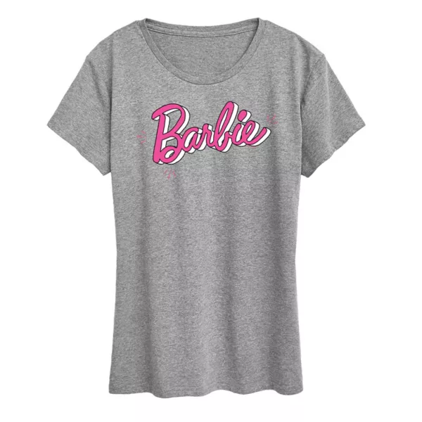 

Женская футболка с графическим логотипом Sketch Barbie, серый