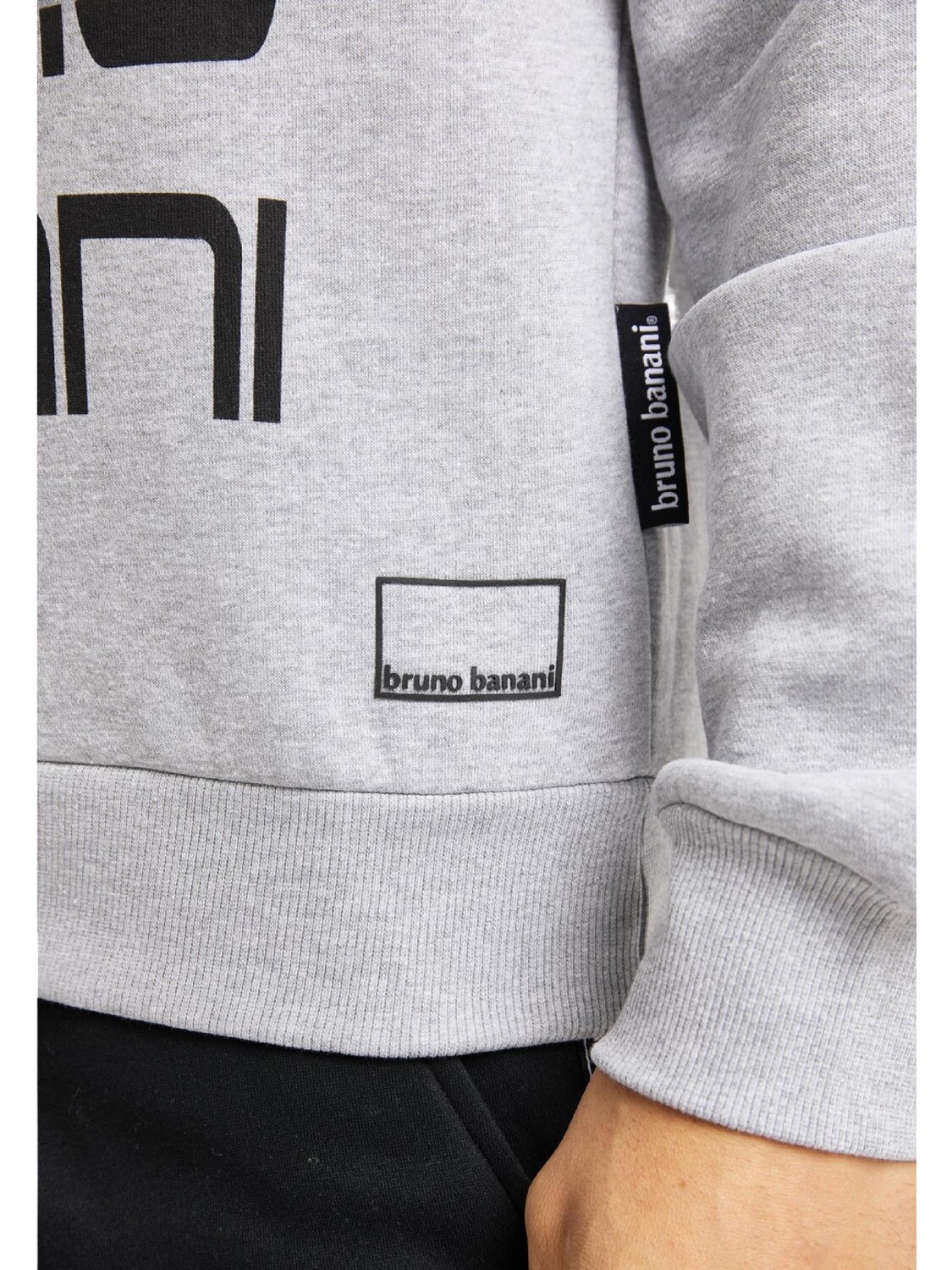 

Толстовка Bruno Banani Hoodie ohne Reißverschluss JORDAN, цвет Grau/Melange