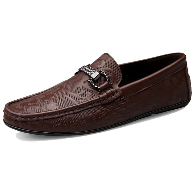 

SENJIALUO Мужские повседневные туфли мужские низкие черно-коричневые, цвет Brown