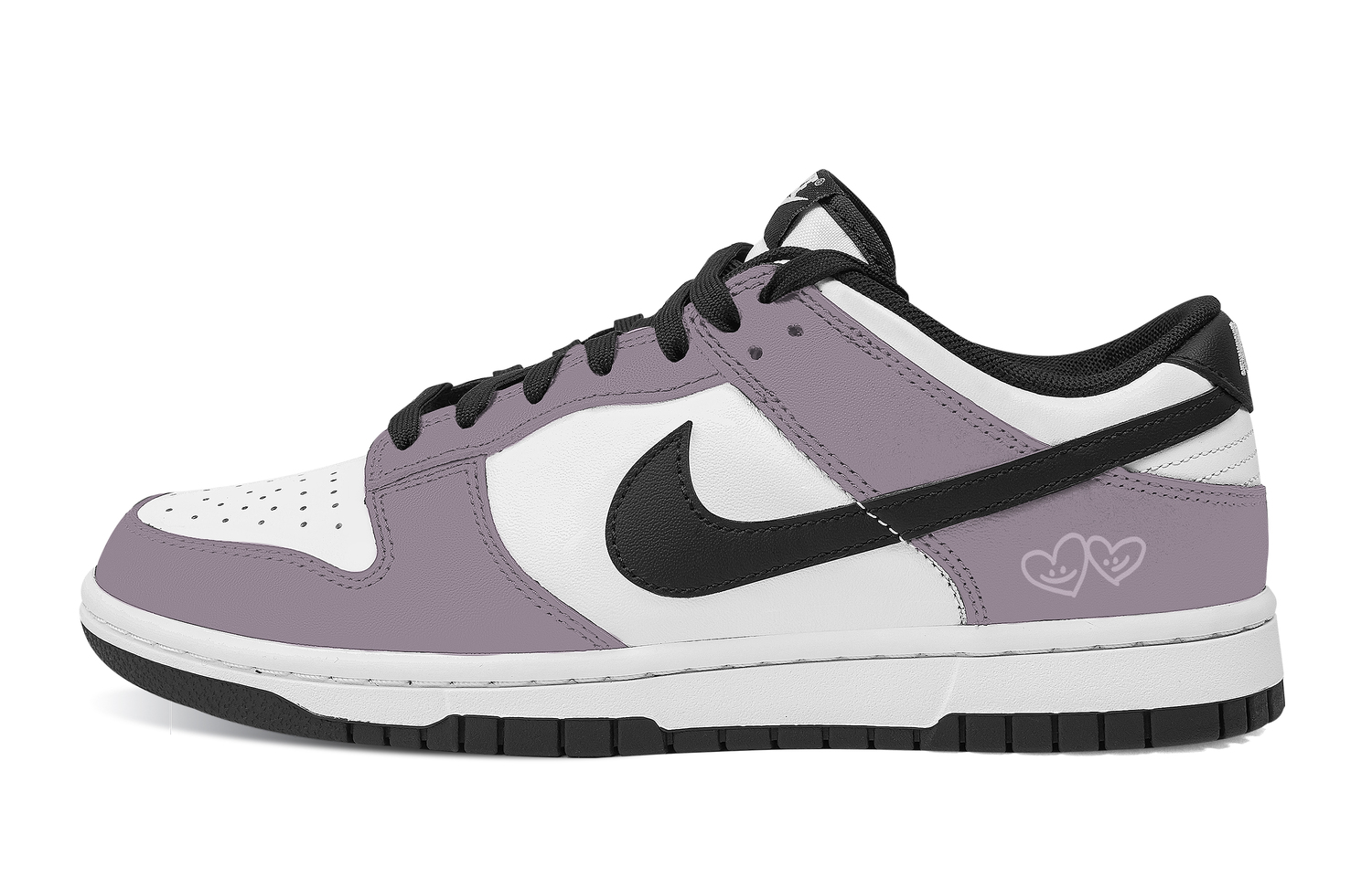 

Nike Кроссовки для скейтбординга Dunk Heartfelt Impressions Abrasion Resistant Low top Unisex в цвете Purple White