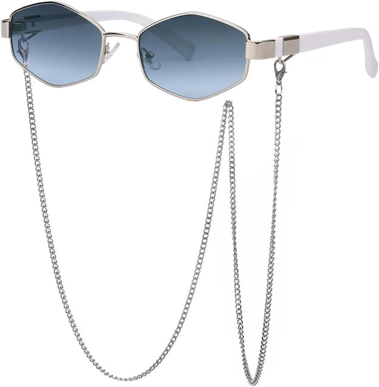 

Модные женские солнцезащитные очки в маленькой оправе с цепочкой, стильные, роскошные, металлические, классического оттенка, качественные, повседневные TKKTLLT, C5